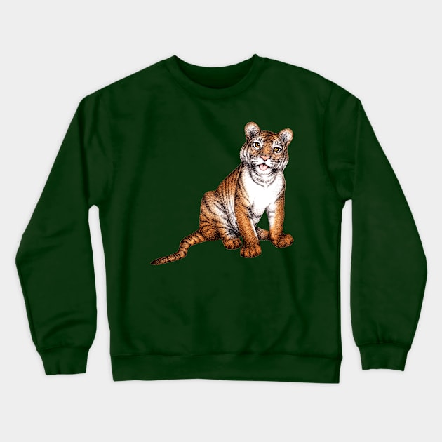 Tongue of the Tiger Crewneck Sweatshirt by PerrinLeFeuvre